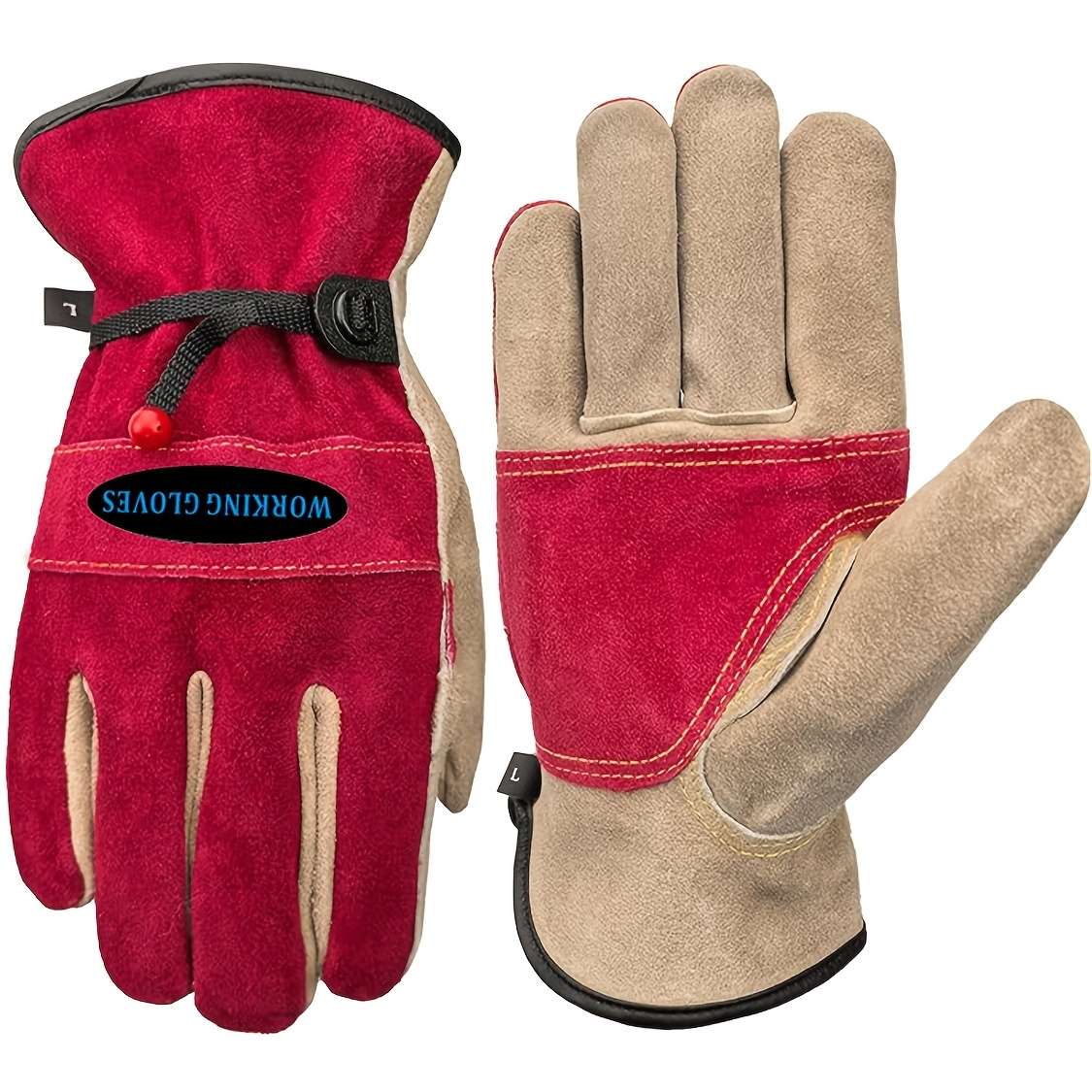 Work Gloves Color Red Sizes