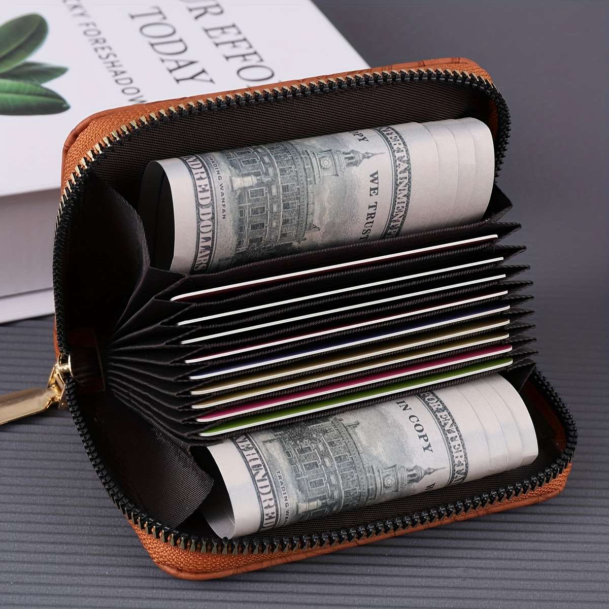 Women'S Stylish Minimalist Wallet Short Design Large Capacity With Multiple Card Slots S