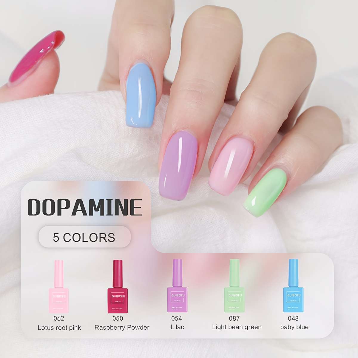 Nail Polish Color Doamine Gel 5Pcs 15Ml