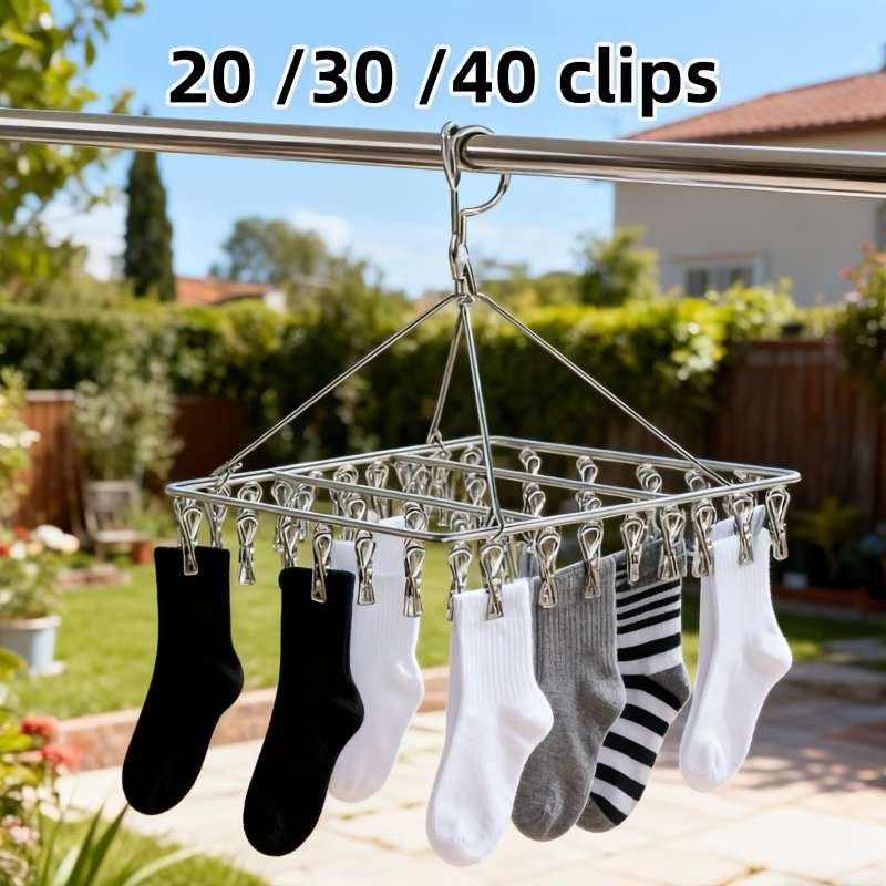 Clothes Rack 20 Clips Quantity 2Pcs