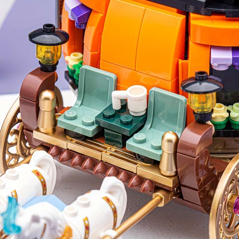 Building Toy Architectural Model Toy Set Style Halloween Pumpkin Carriage