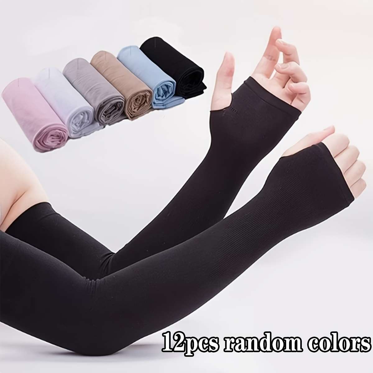 Sunscreen Sleeves Color 2Pcs Random
