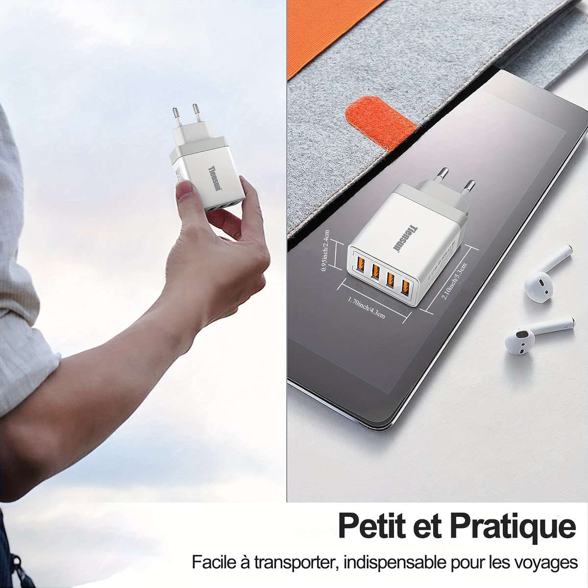 Charger Items Orange Usb Adapter