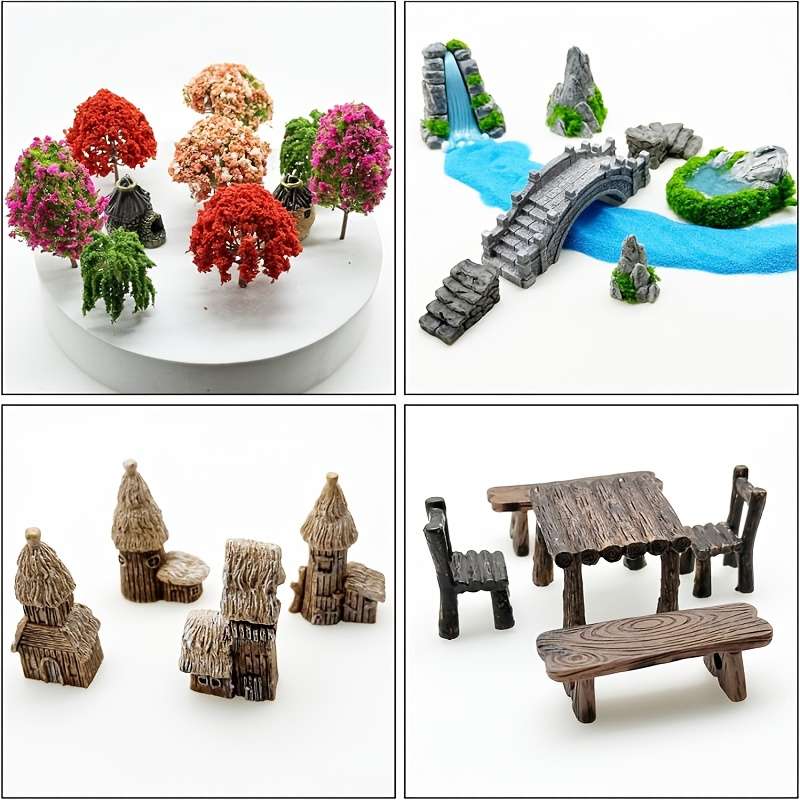 121Pcs Mini Garden Accessories Zen Rockery