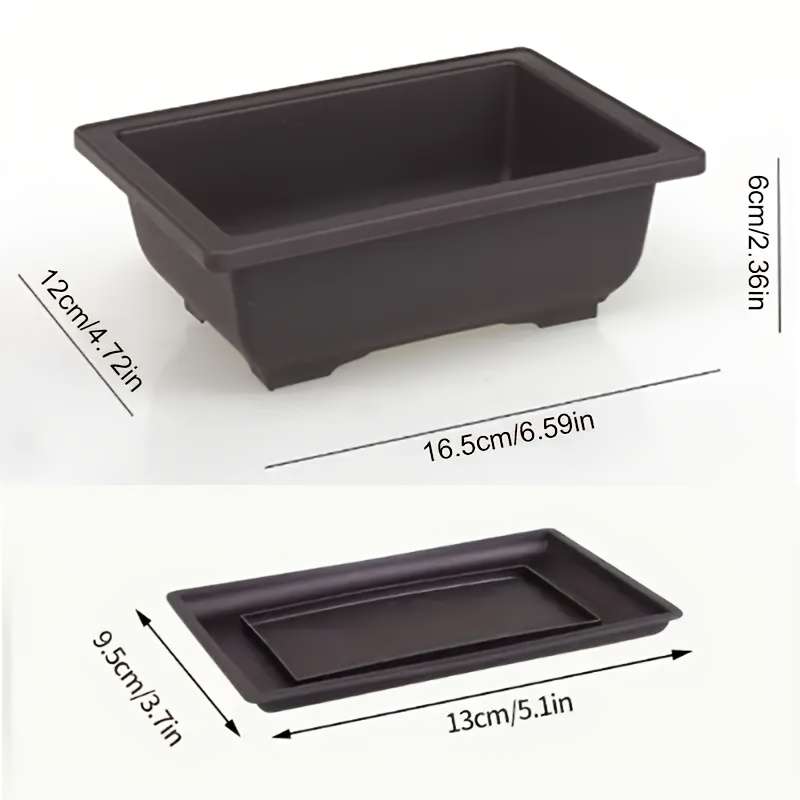 6Pcs Durable Classic Rectangular Imitation Purple Clay Commercial Grade Ideal