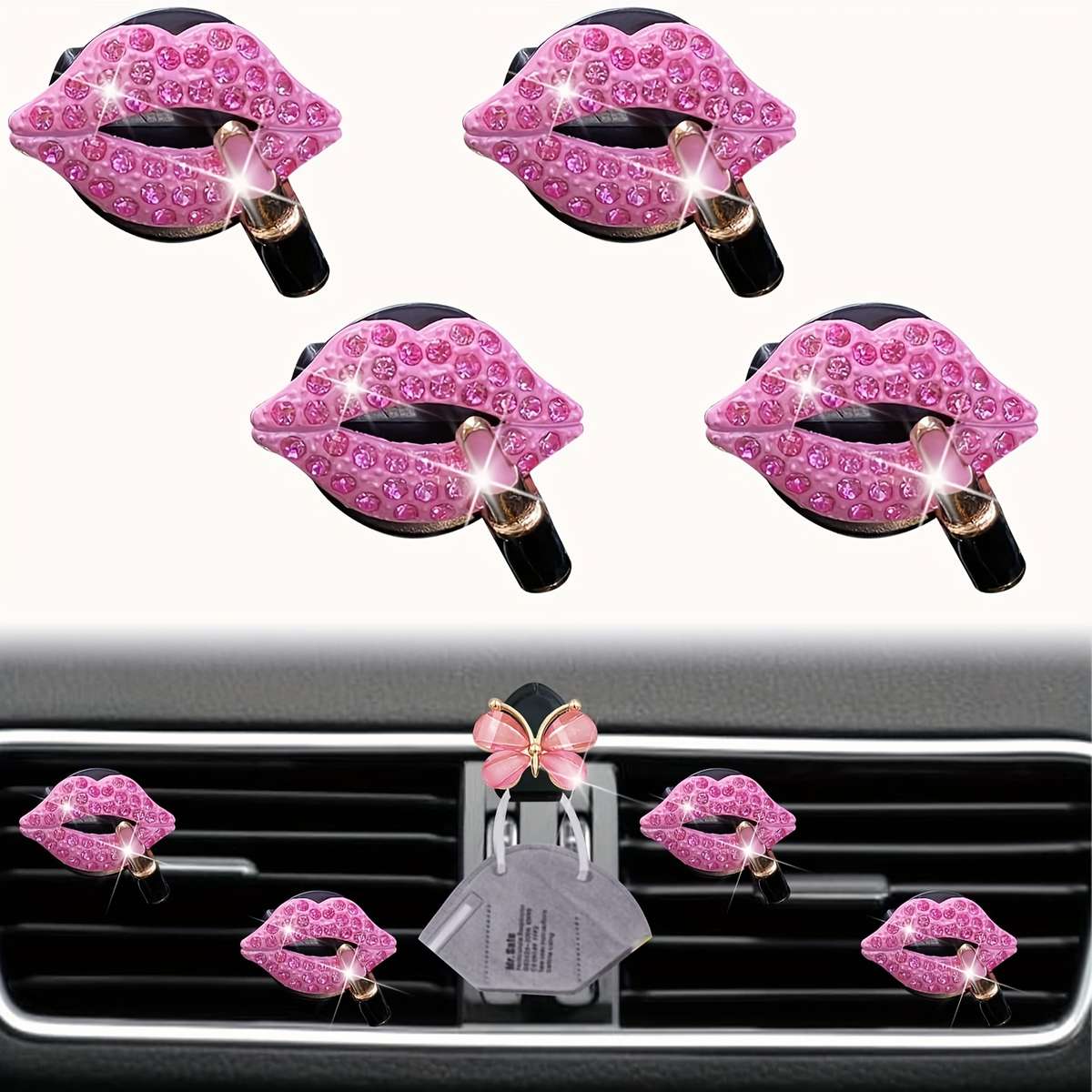 Car Interior Decor Color 2 Mouths  Add  2 Hearts