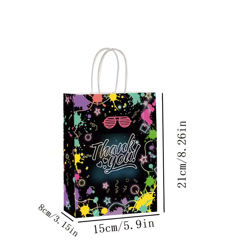 Gift Bags Quantity 6Pcs  Colorful Thank You Bag
