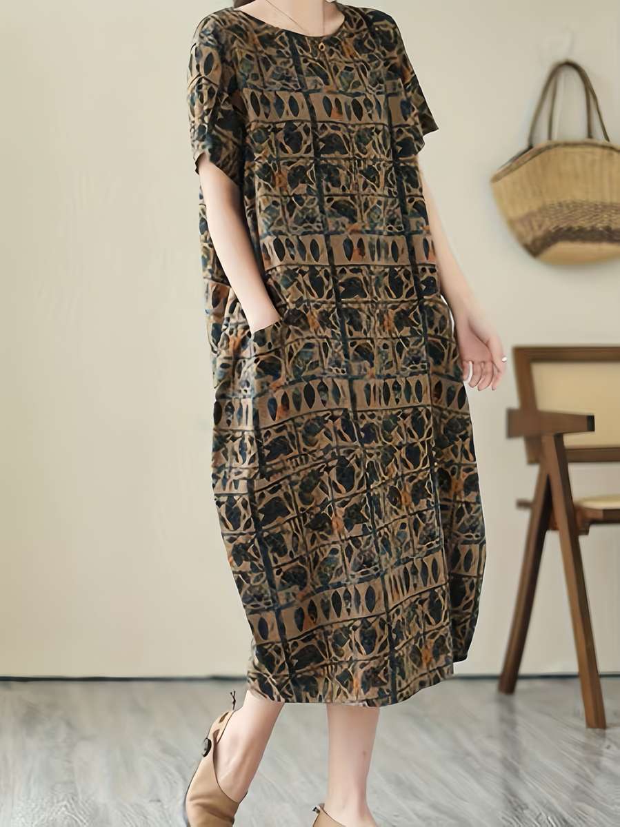 Women S Dress Color Linen Size 5Xl