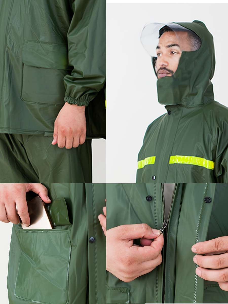 Raincoat Olive Green Size Uk S