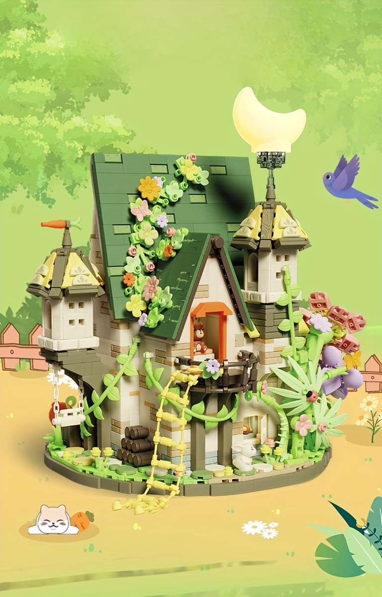 Building Toy Architectural Model Toy Set Color Carrot House  2393 Pcs