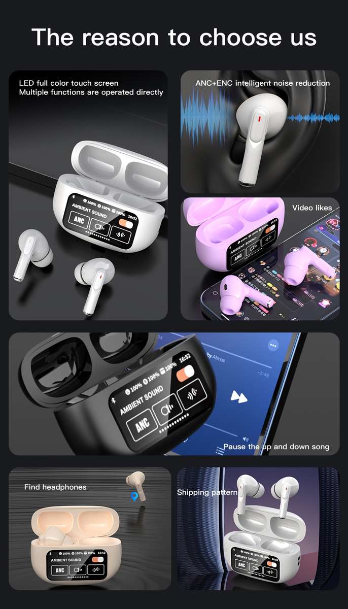 Rechargeable Wireless Earbuds Headphones Headset