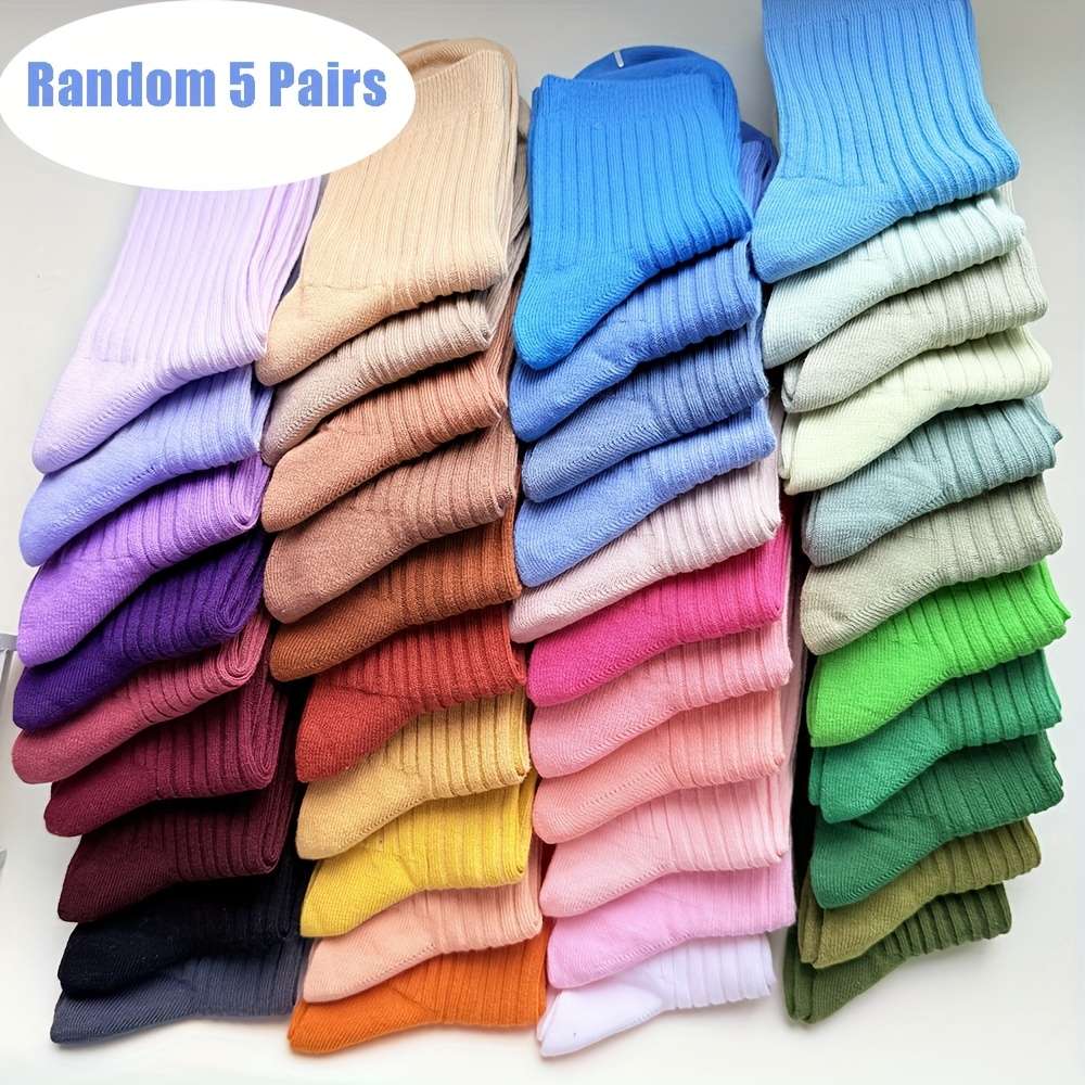 Women S Socks Color Random5 Pairs Size Onesize