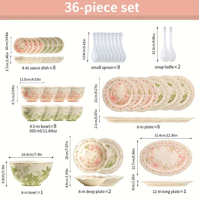 Bowl Color 36Piece Set