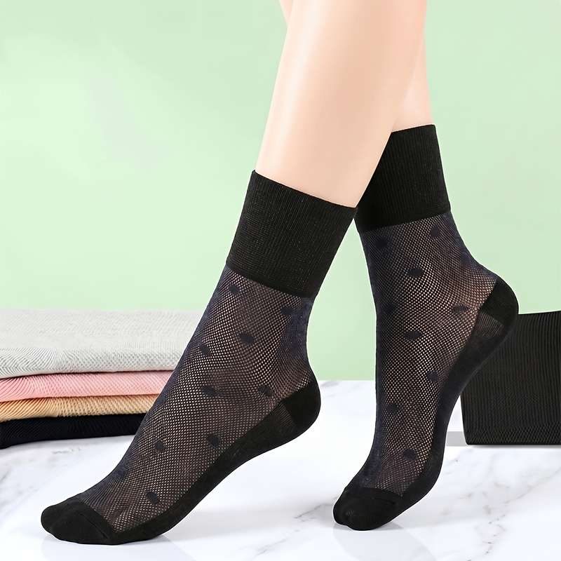 Women S Socks Color White 5 Pairs Size Onesize