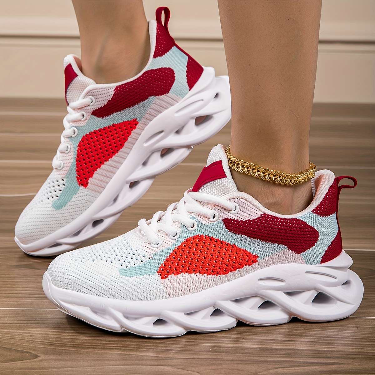 Women S Sneakers Color Red Sizeuk 3
