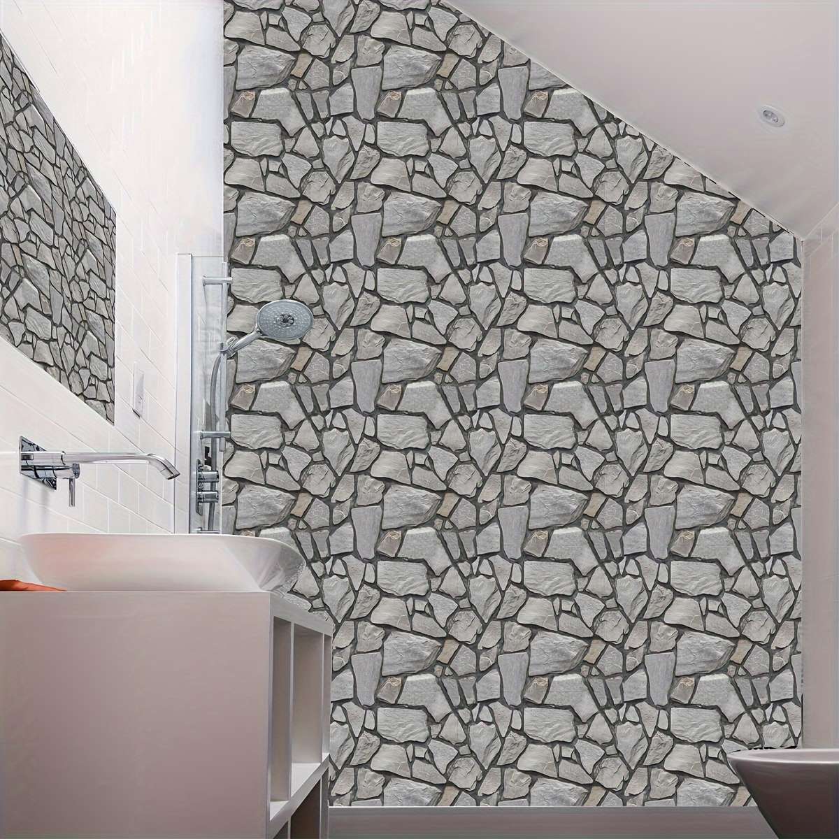Wall Stickers Color Gray Stone Quantity80Pcs Paper Box Packaging