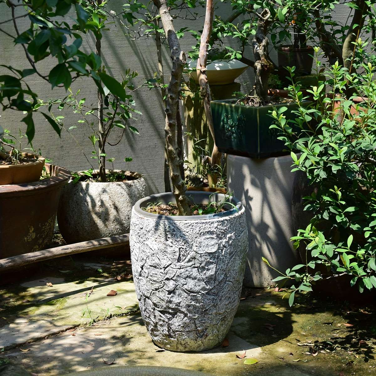 Flowerpot Size 15.7 Inch Large Granite