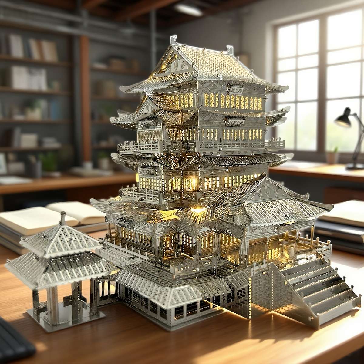 3D Building Model Puzzle Set Style Tengwang Pavilion