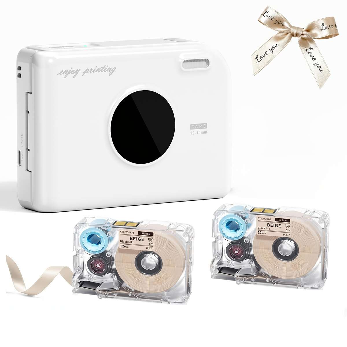 Printer Color White Composition 1 Printer  2 Packs Ribbon