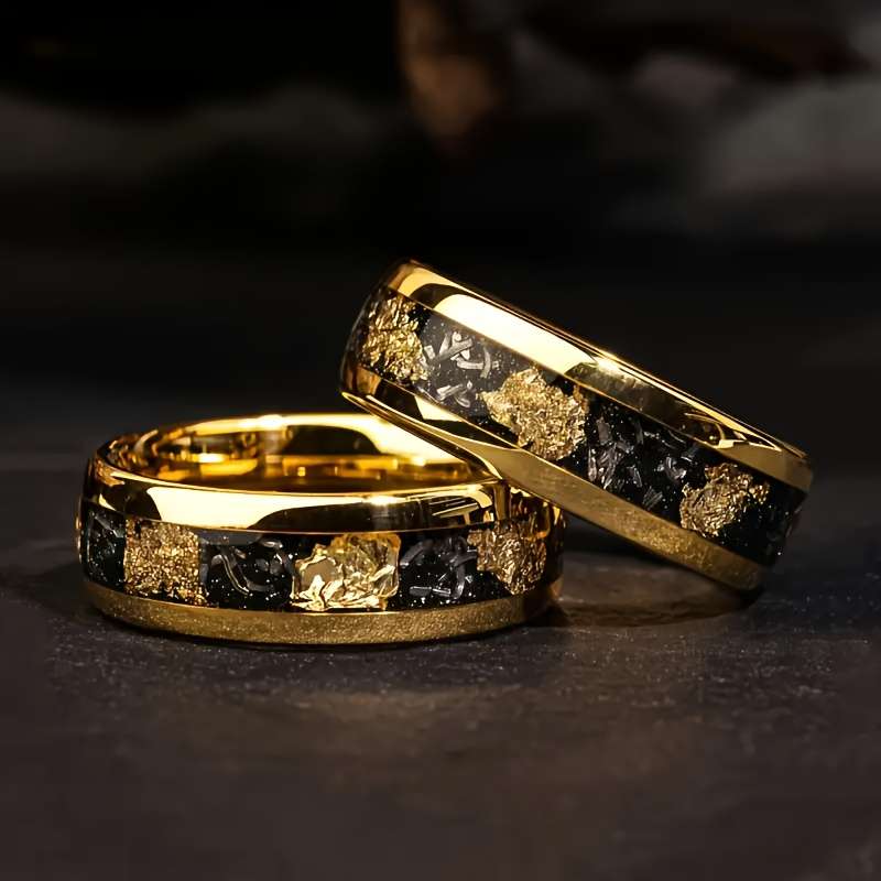 Dainty Fashion Gift For Her Band Color Golden Size 7