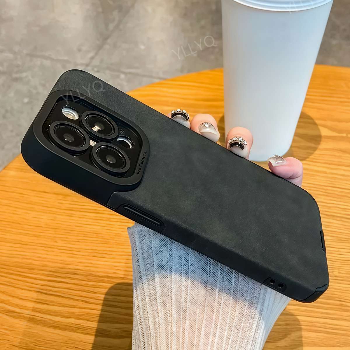 1Pc Black For iPhone 16 Pro Max Phone Case Phone Cover