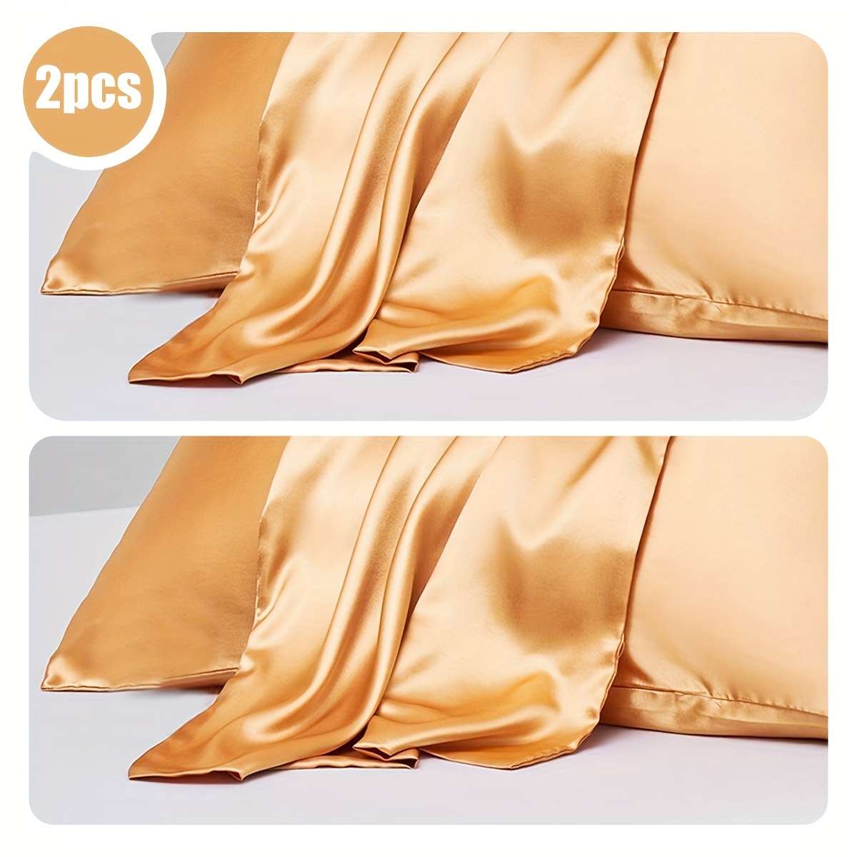 Satin Pillowcase Color 7Golden Size50Cm*66Cm