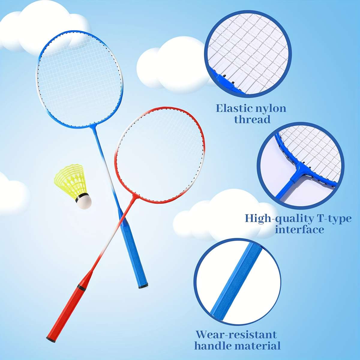 Badminton Racket Color Gradient Bluegradient Red