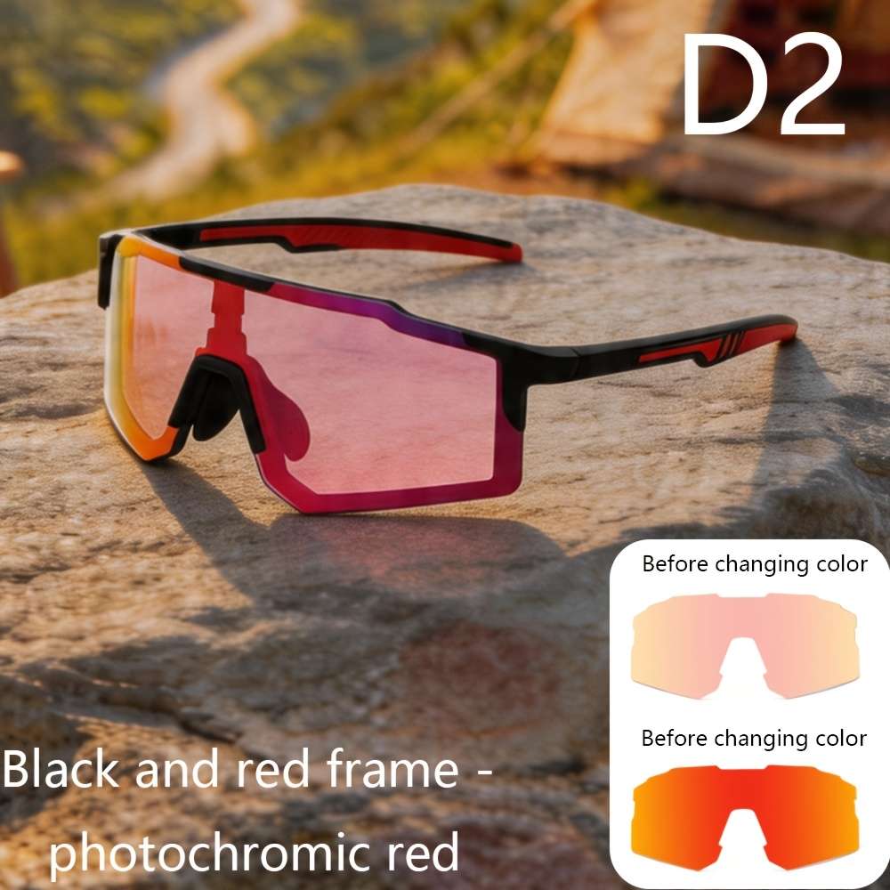 Cycling Glasses Color White  Photochromic Grey