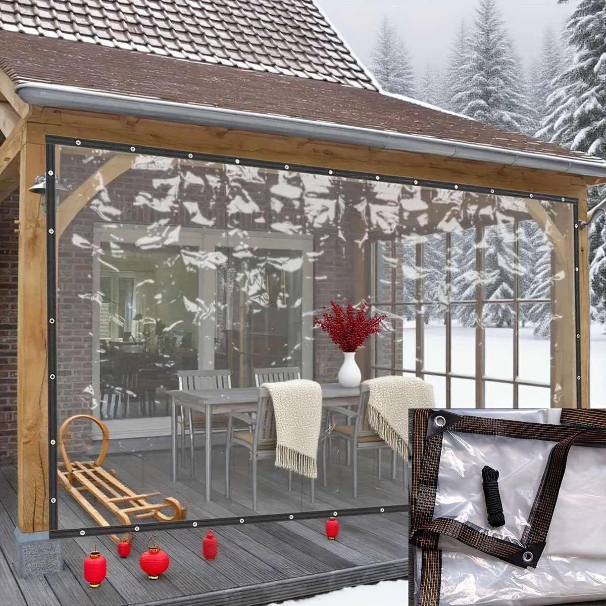 Transparent Rainproof Fabric Size 2M*3M6.6Ft*9.9Ft