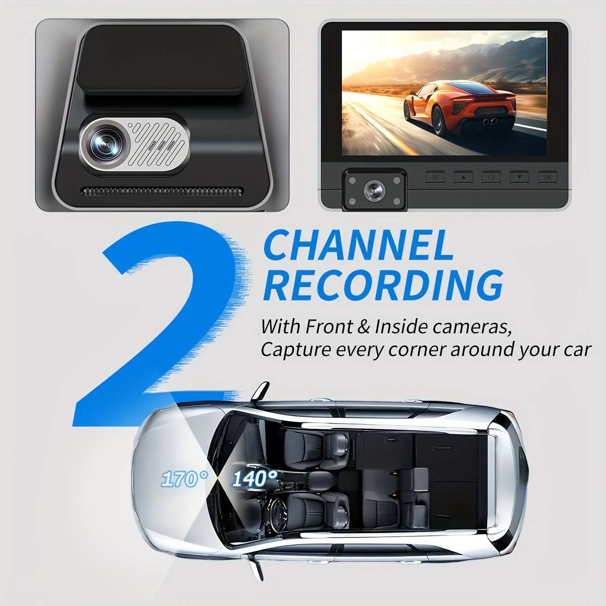 Dashcam Color Black With 32G Memory Card