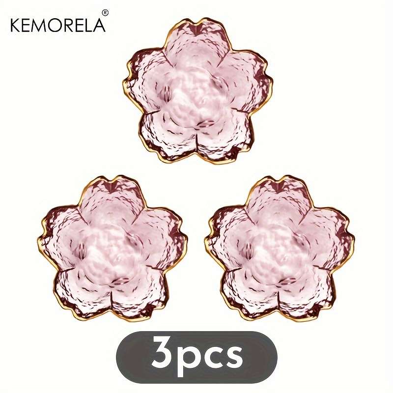 Bowl Model Transparent Petal Dish3Pcs