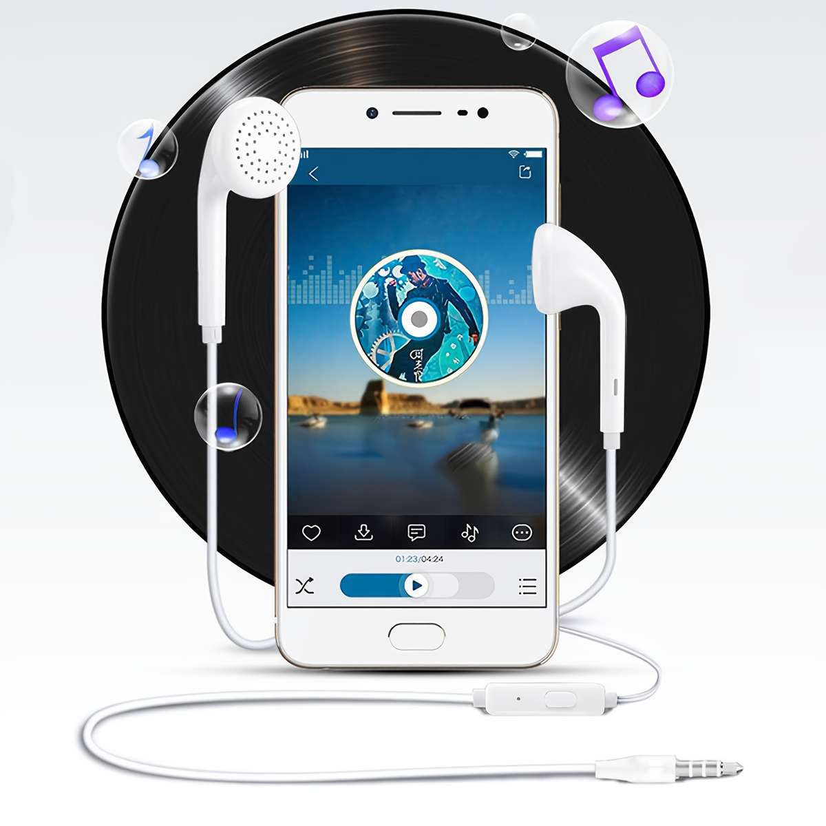 Wired Headphones Model 3.5Mm Quantity 2 Pcs