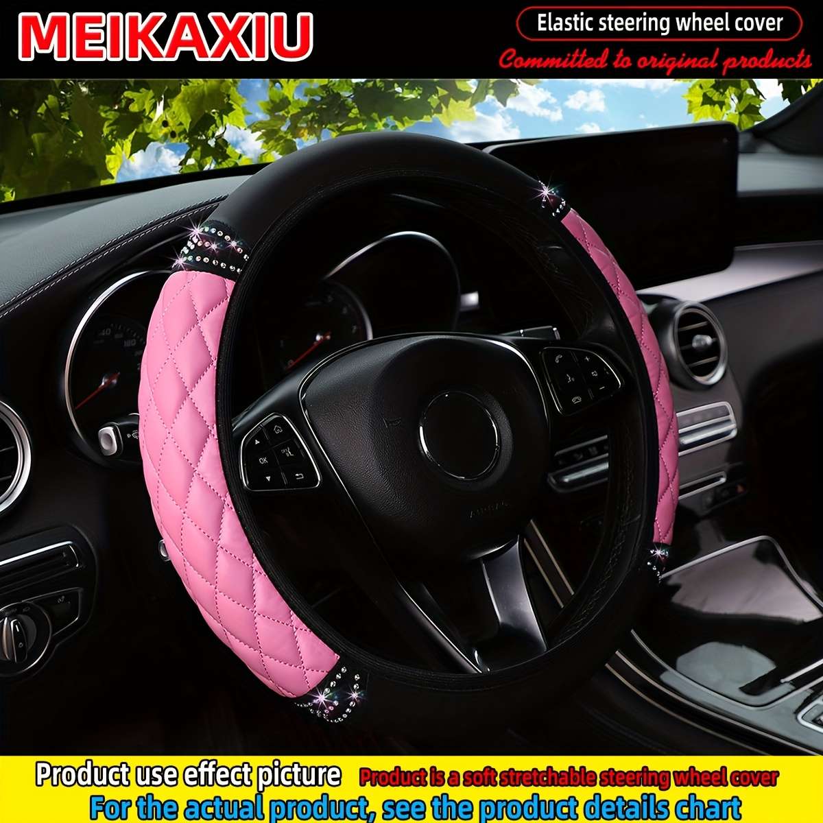 Car Steering Wheel Cover Black