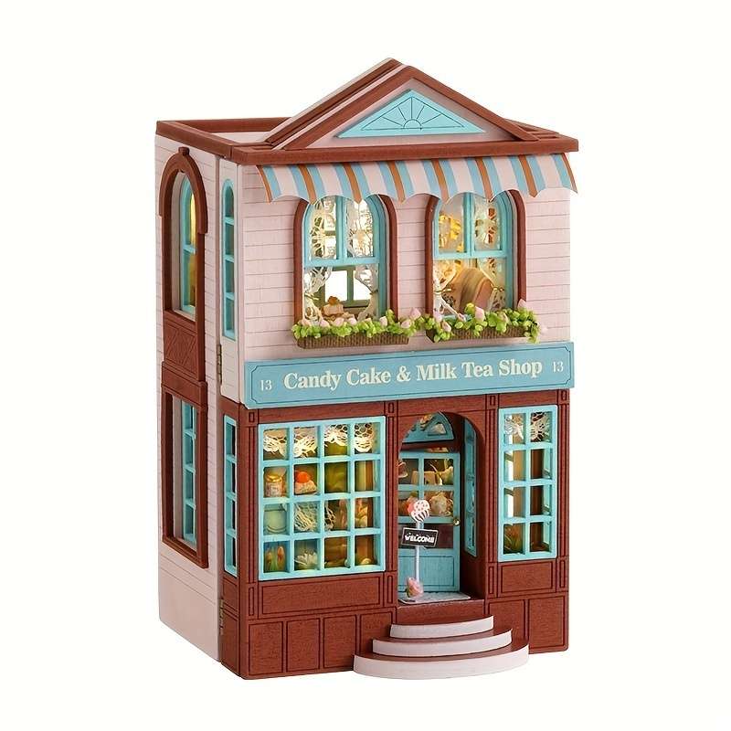 Building Toy Architectural Model Toy Set Color D 013 Manxing Dessert Shop