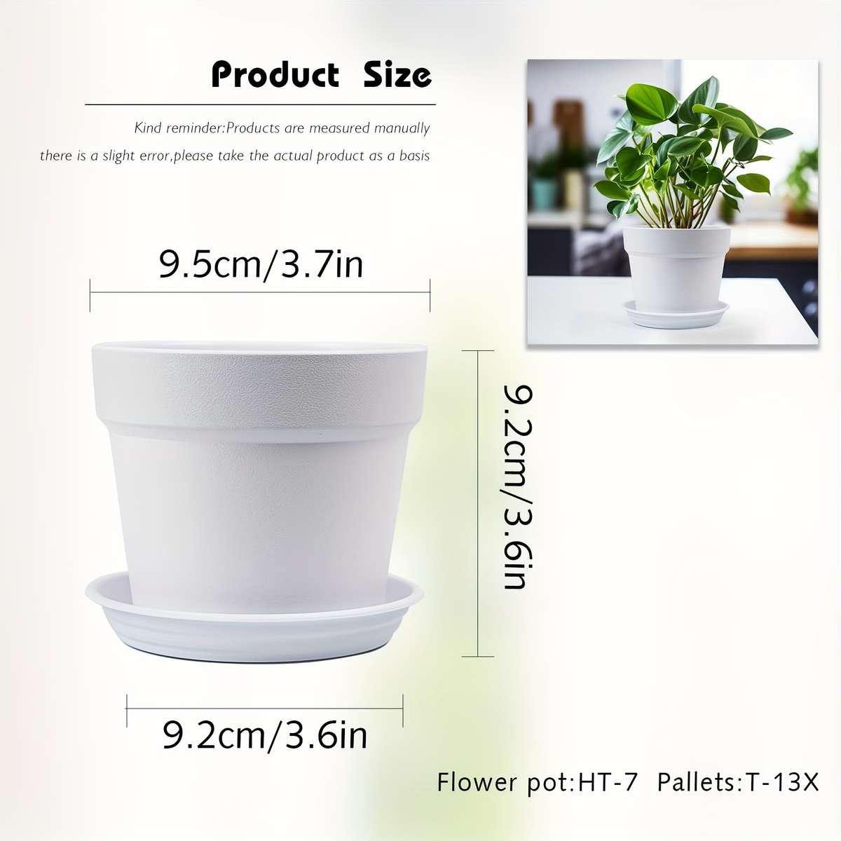 Flowerpot  40 Pcs 9 5Cmcolor White