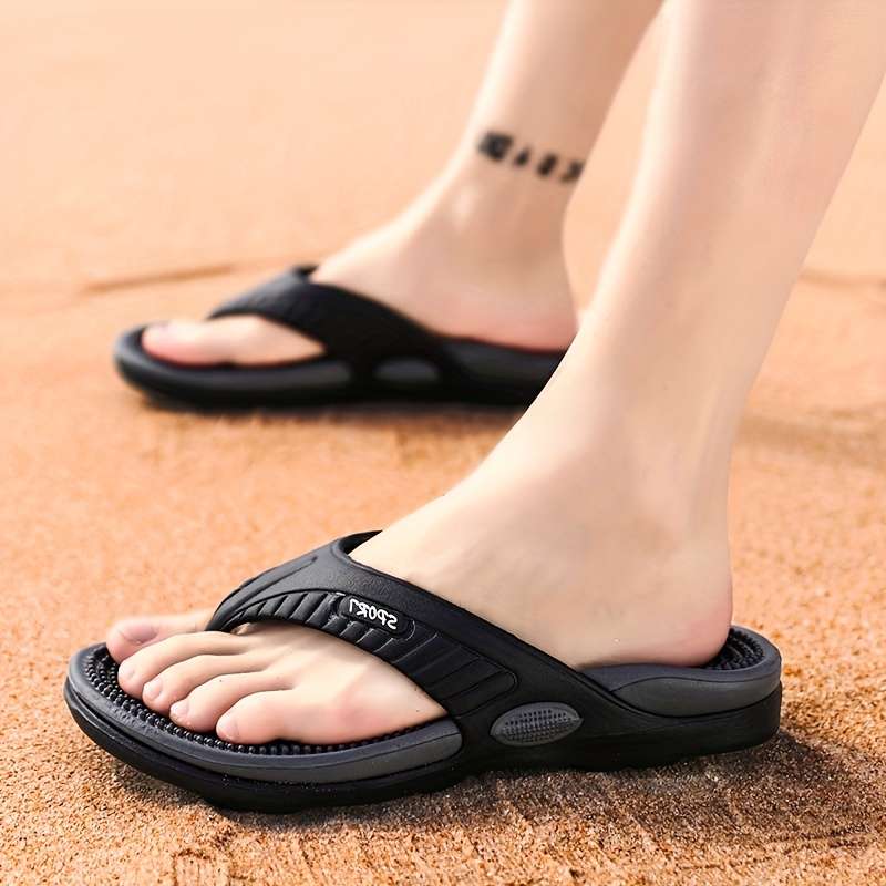 Men Slippers Summer Style Red Size Uk 7