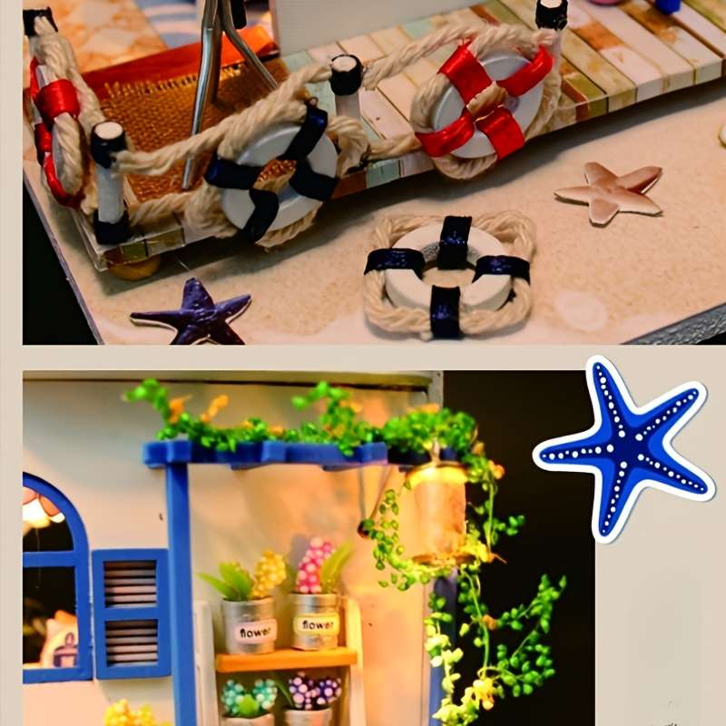 3D Model Desktop Ornaments Items Light Blue Coast  Tools