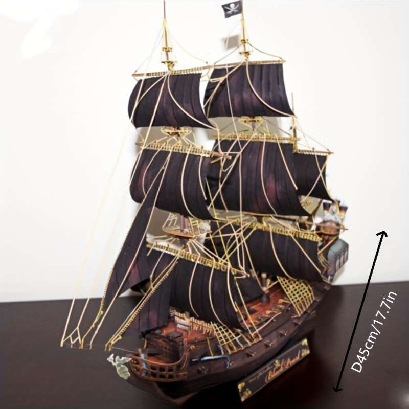 3D Jigsaw Puzzle Model Ship Model 43.18Cm Black Pearl Material Pack