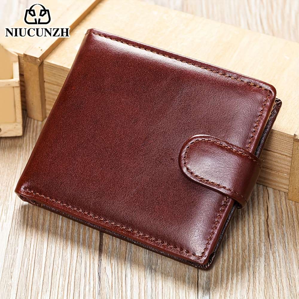 Genuine Leather Wallet Made Of Top Layer Cowhide Featuring Anti-Magnetic Card Slots Wallet