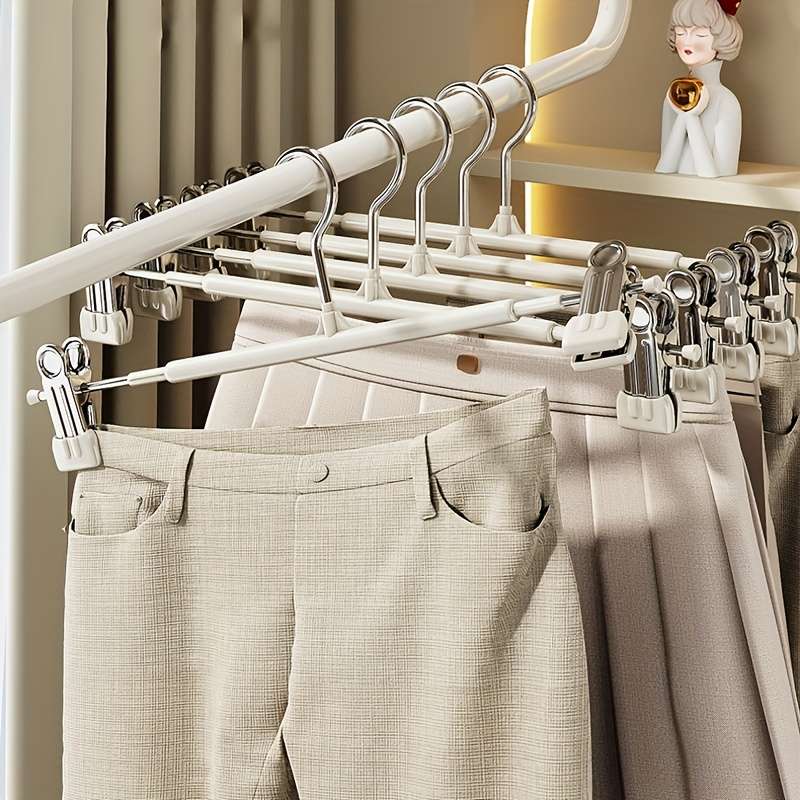 Clothes Rack Gray Adjustablestrong Gripno Marks Quantity 5Pcs