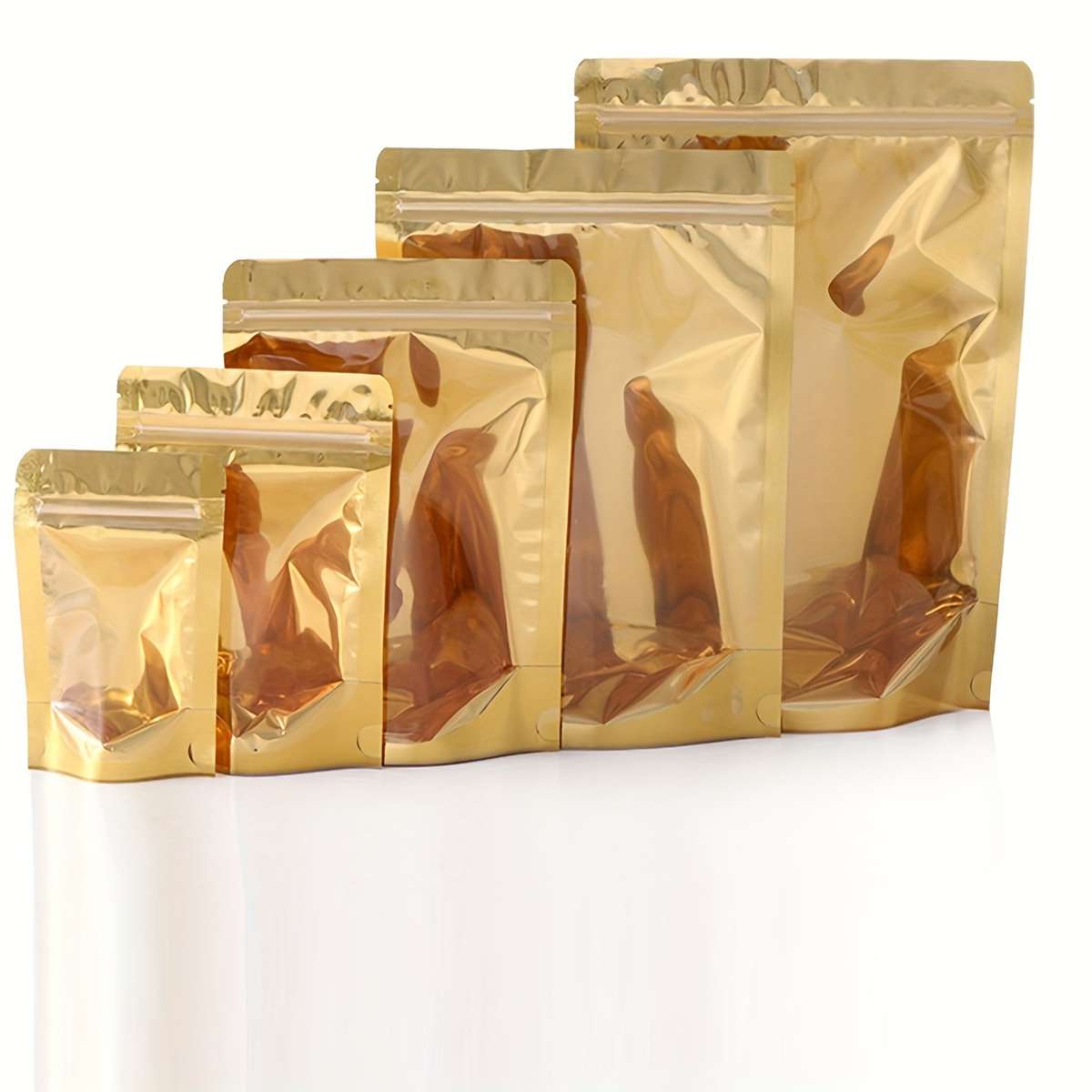 Food Storage Bags Color Golden Size10X18Cm 20Pcs