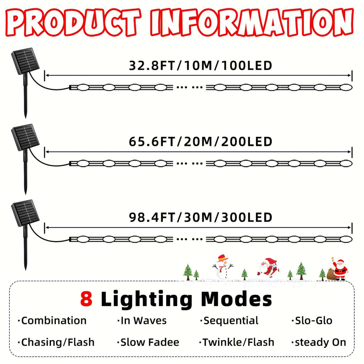 100 Led Premium Pack Solar Powered Led Outdoor Perfect For Patio Decor 8 M