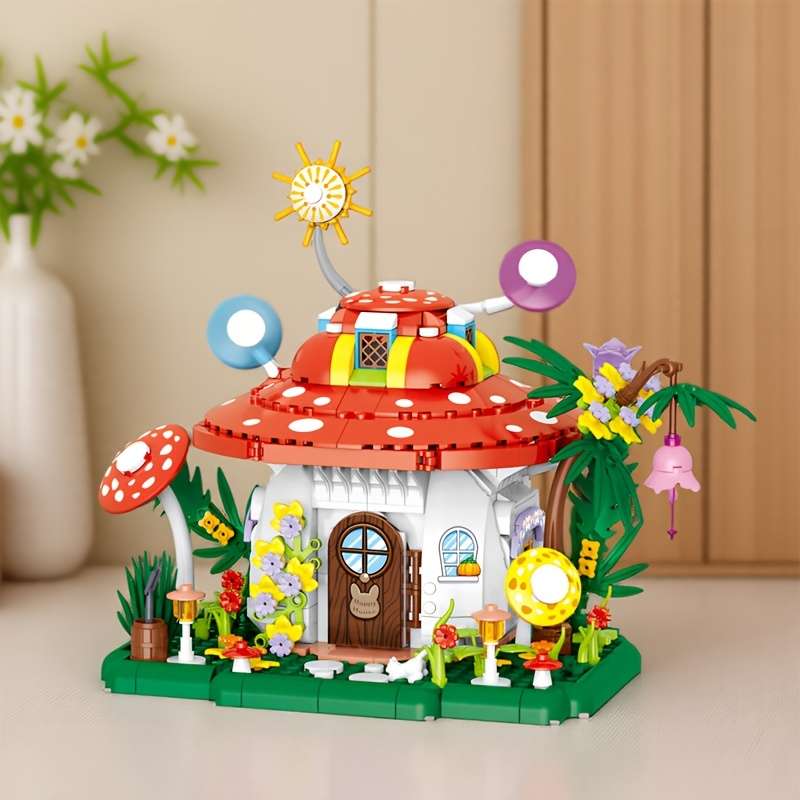 Building Toy Architectural Model Toy Set Model Fantasy World Mushroom House