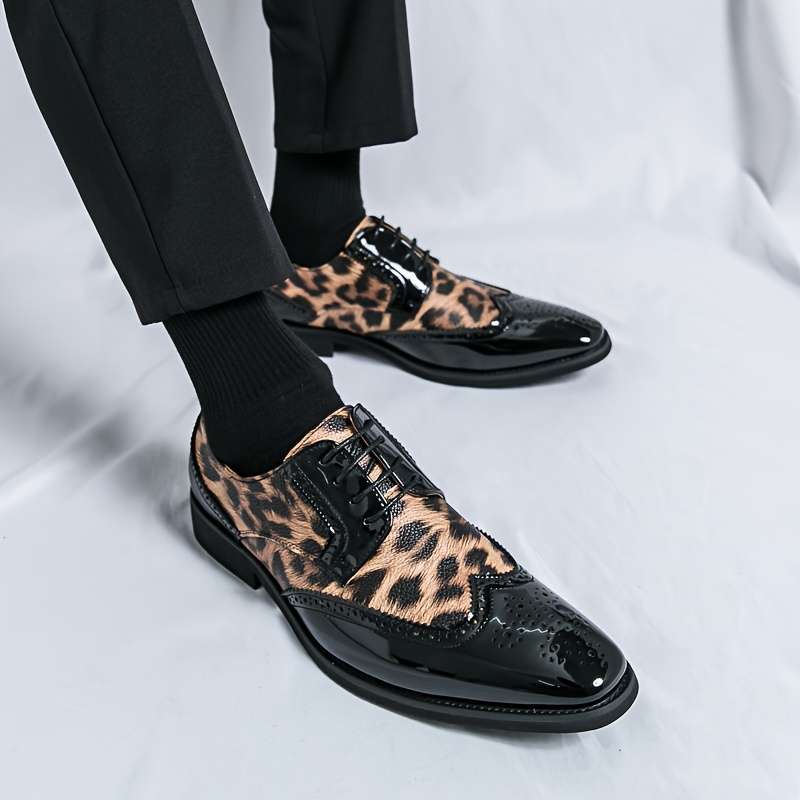 Mens Leather Shoes Color 1829 Black Yellow Sizeuk 7