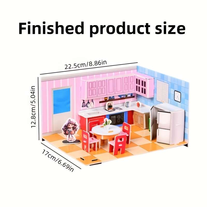 Building Toy Architectural Model Toy Set Items 4Pcs Set