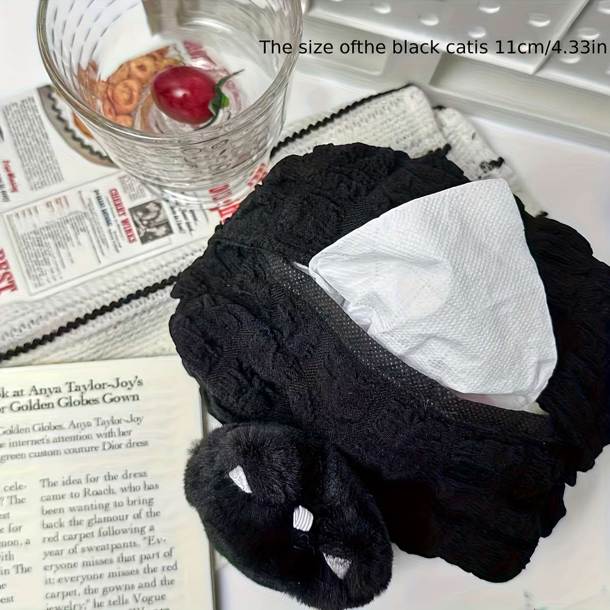 Car Tissue Box Style Black Cat Tissue Box