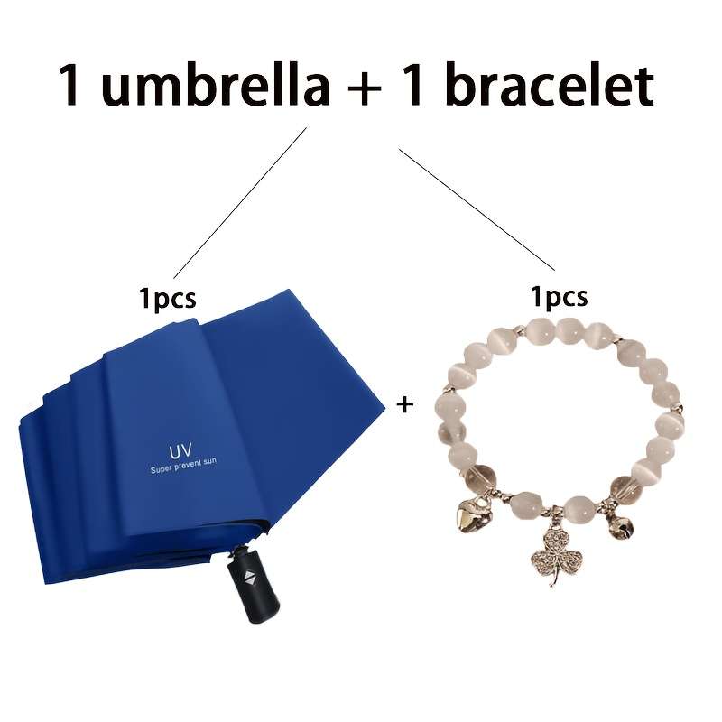 Umbrella Color Blue Items1 Umbrella  1 Bracelet