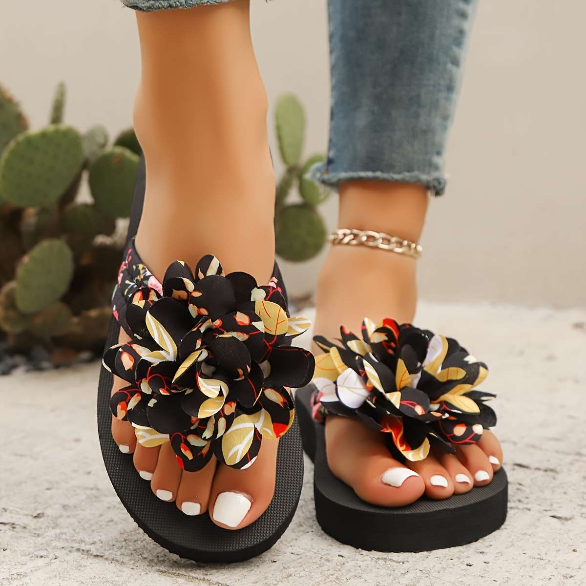 Ladies Summer Flip Flops Black Uk 10