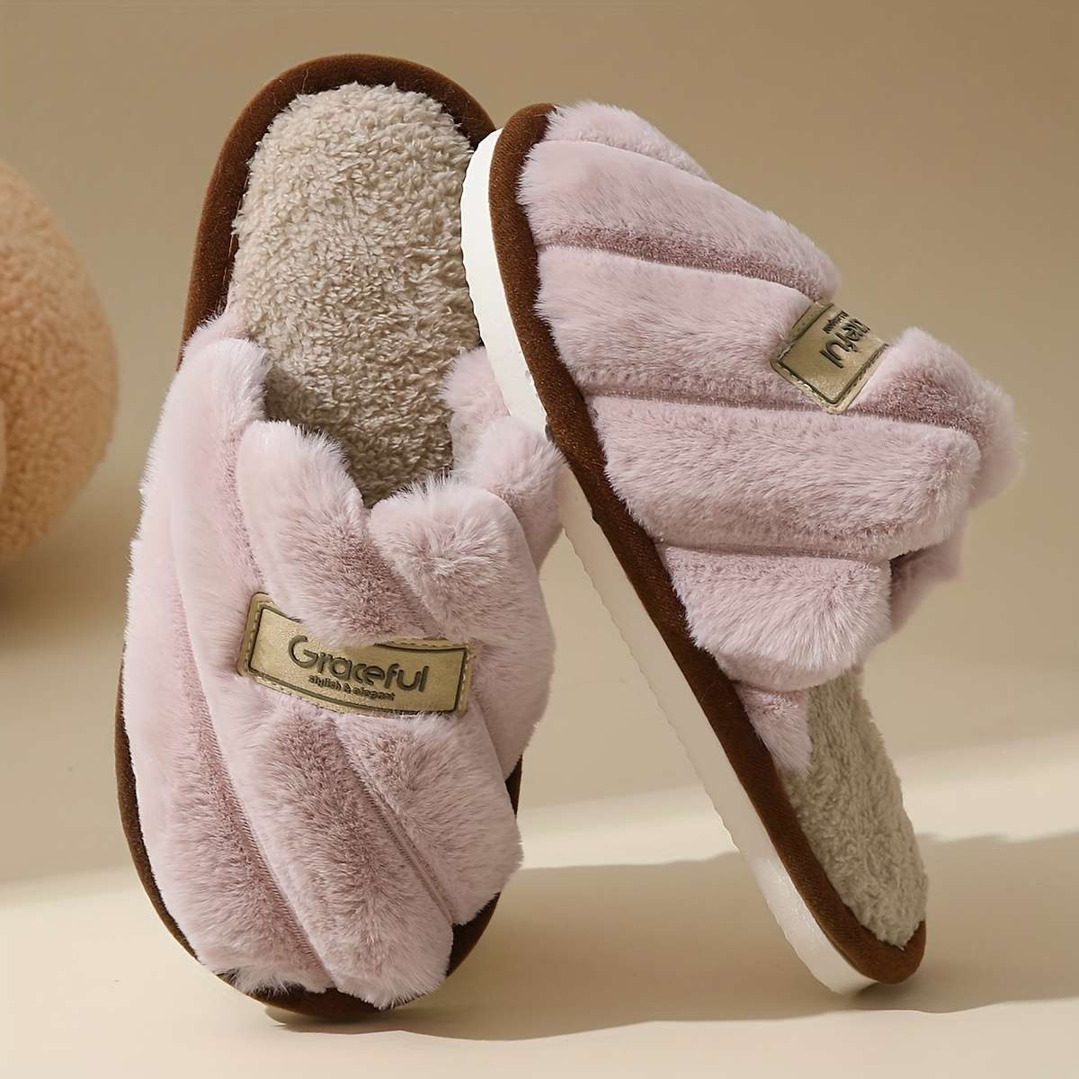 Cotton Slippers Color White Sizeuk 6.5-7