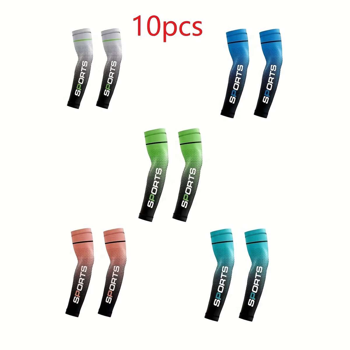 Sunscreen Sleeves Color 10 Pieces Of 5 Pairs Assortment